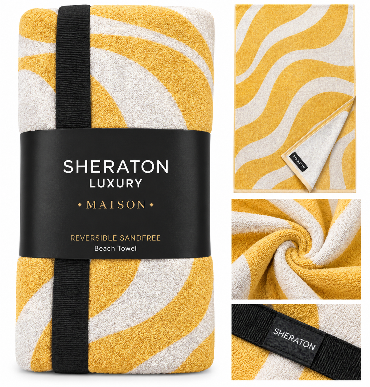 Sheraton Luxury Sand Free Beach Towel - Yellow