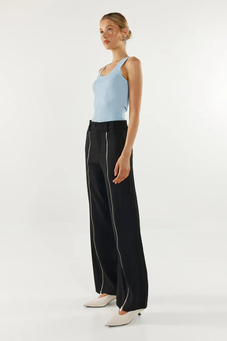 Madison The Label Corey Zip Pants - Black