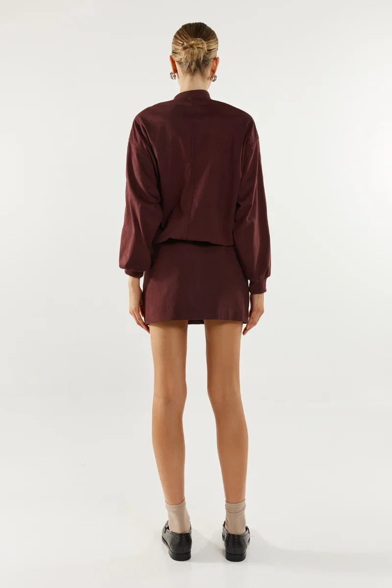 Madison The Label Deserae Jacket - Plum Suede