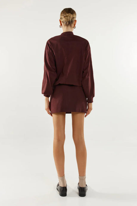 Madison The Label Deserae Jacket - Plum Suede