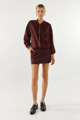 Madison The Label Deserae Jacket - Plum Suede