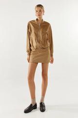 Madison The Label Deserae Jacket - Tan Suede