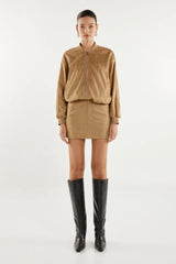Madison The Label Deserae Jacket - Tan Suede