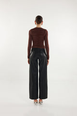 Madison The Label Estelle L/S Top - Choc