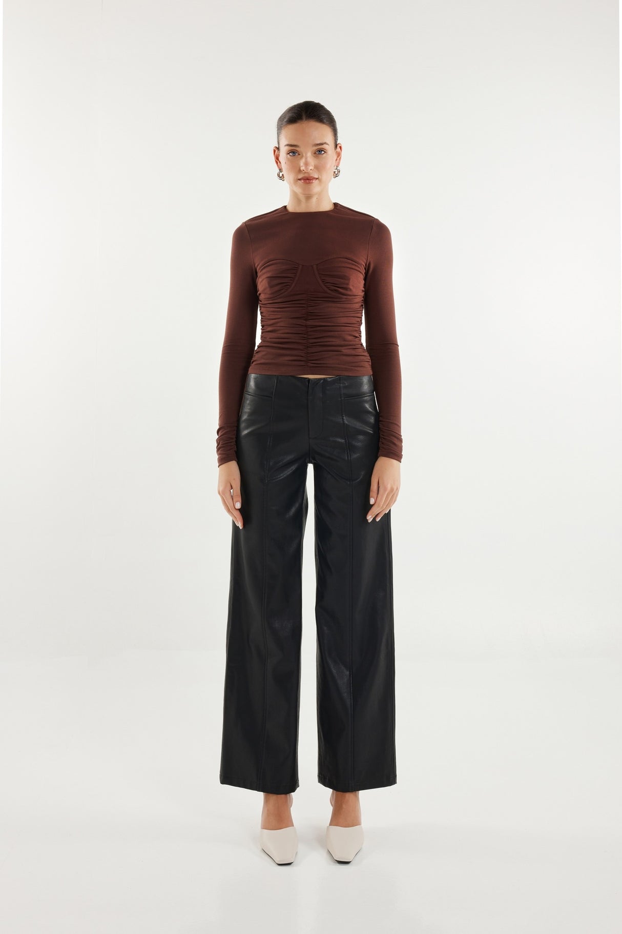 Madison The Label Estelle L/S Top - Choc