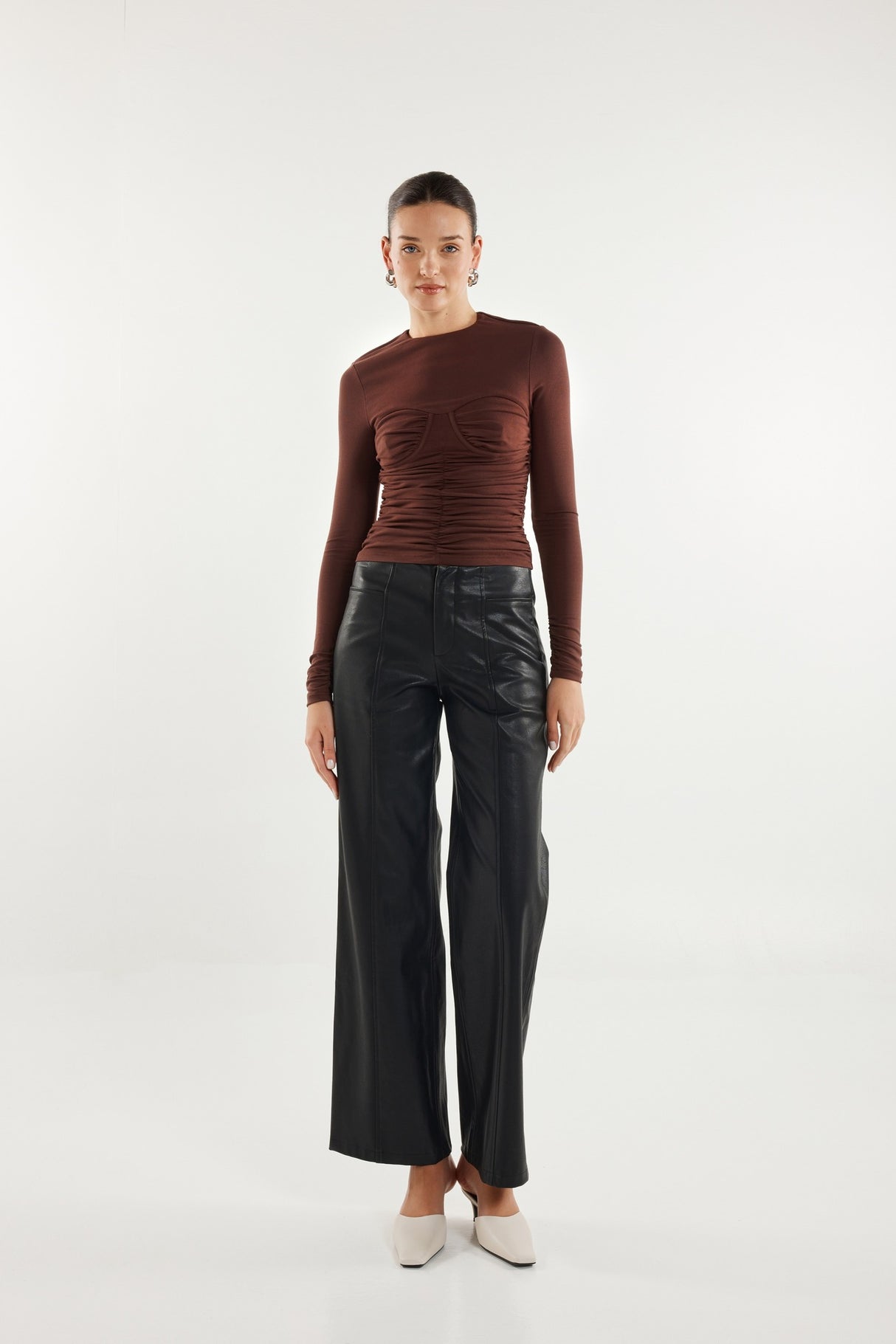 Madison The Label Estelle L/S Top - Choc
