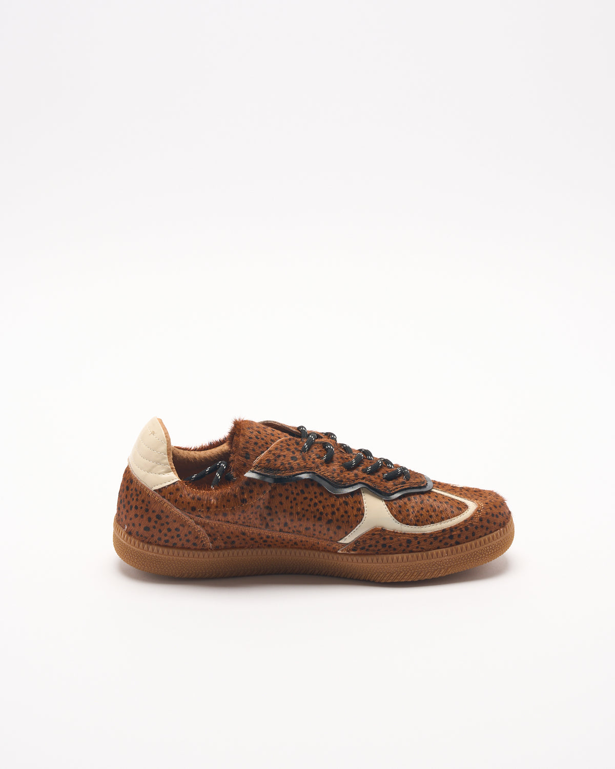 Walnut Melbourne Fallon Leather Sneaker - Leopard Spot