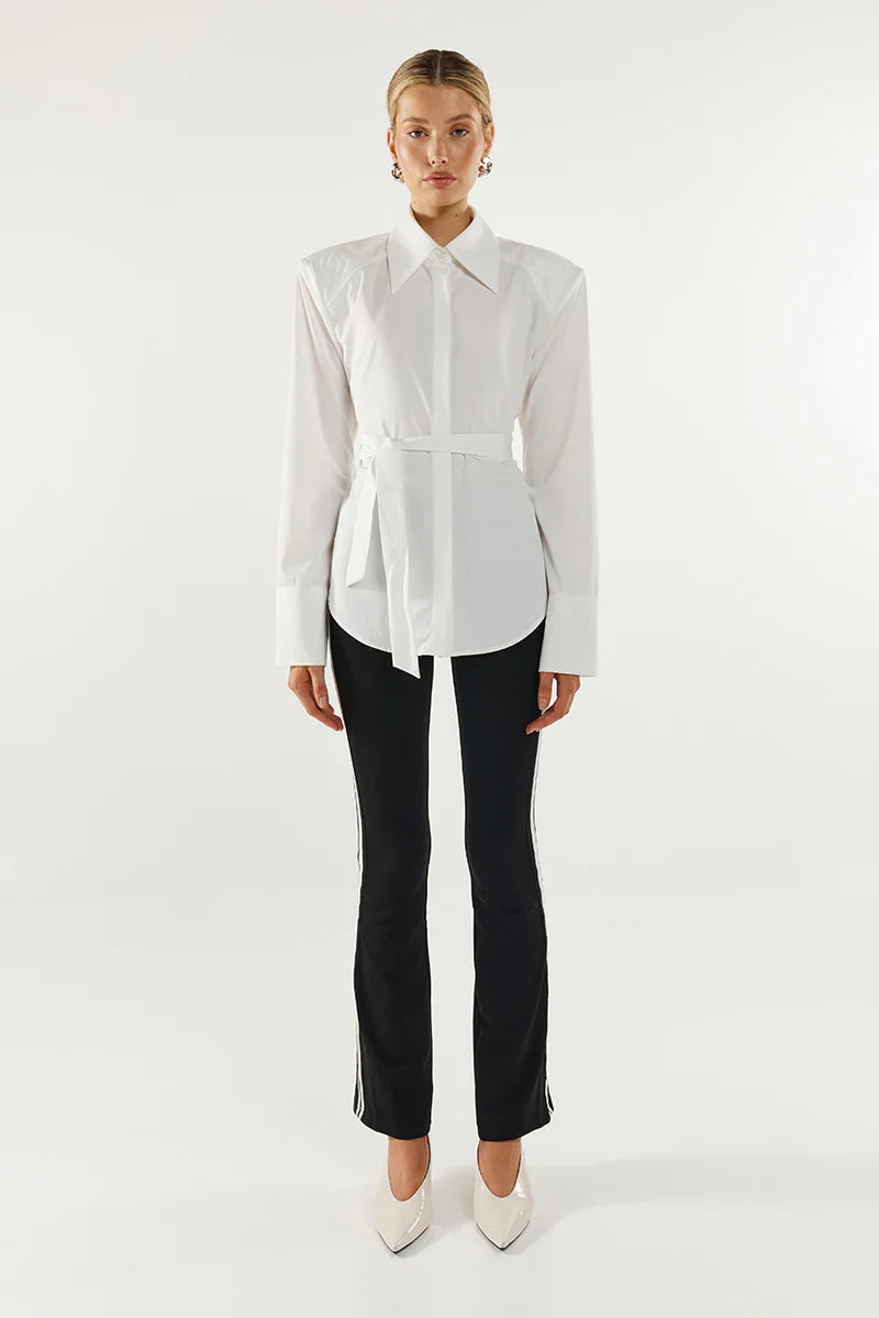 Madison The Label Ferris Tie Shirt - White