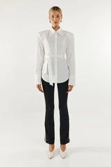 Madison The Label Ferris Tie Shirt - White