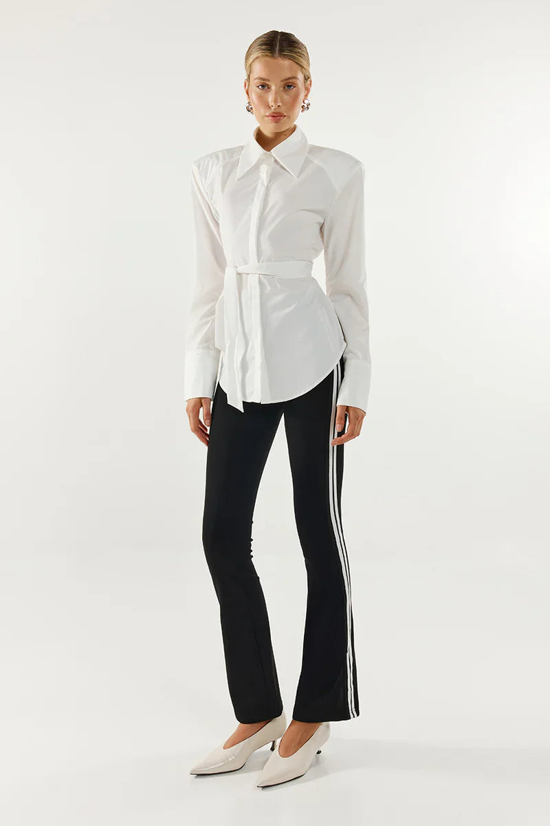 Madison The Label Ferris Tie Shirt - White