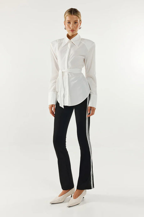 Madison The Label Ferris Tie Shirt - White