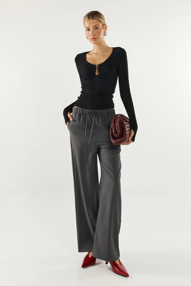 Madison The Label Freja Pants - Charcoal