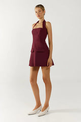 Madison The Label Gloria Mini Dress - Shiraz
