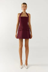 Madison The Label Gloria Mini Dress - Shiraz