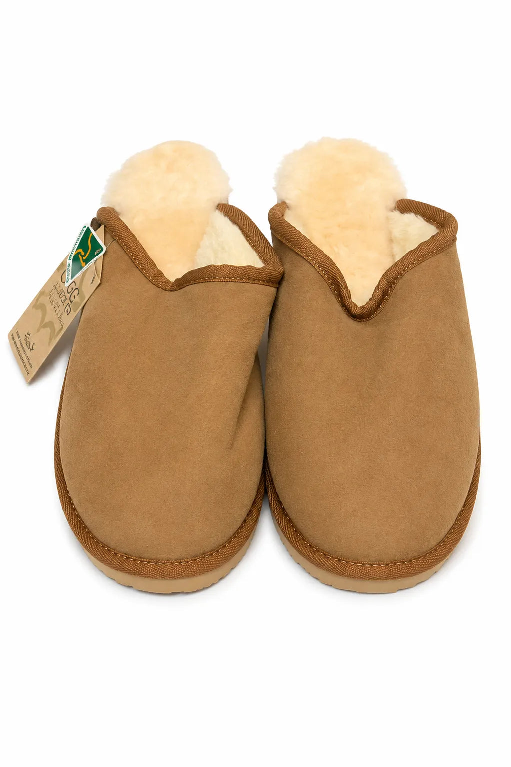 Australian Leather Ugg Scuffs Slipper - Natural - AU13 - 14