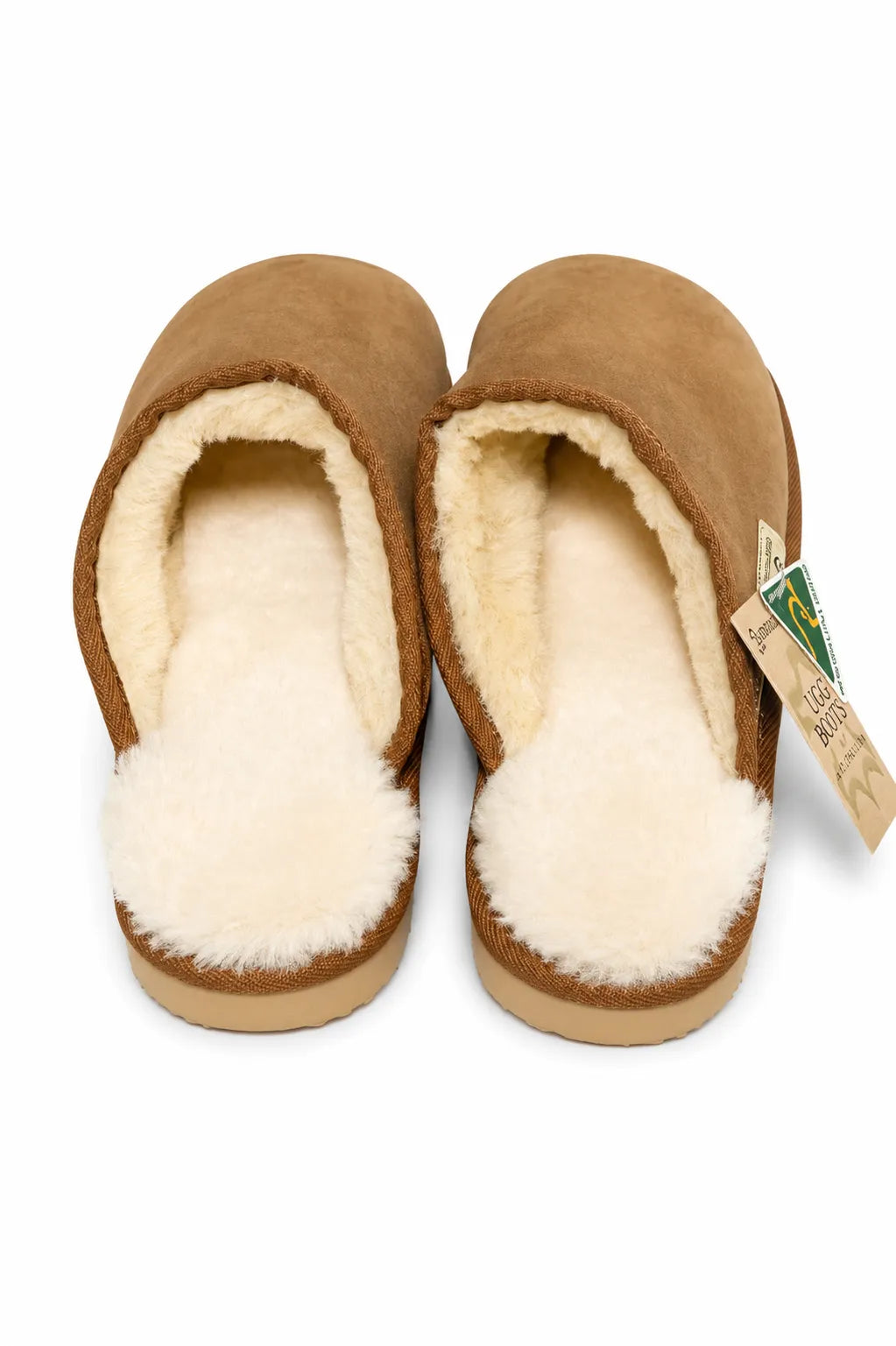 Australian Leather Ugg Scuffs Slipper - Natural - AU13 - 14