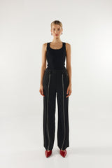 Madison The Label Jeanie Knit Top - Black