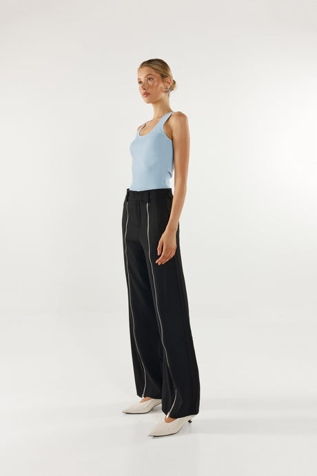 Madison The Label Jeanie Knit Top - Powder Blue