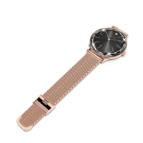 Krystal Couture Geometric Mineral Glass Feat Swarovski® Crystal Watch