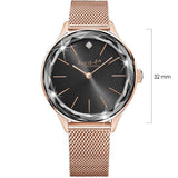 Krystal Couture Geometric Mineral Glass Feat Swarovski® Crystal Watch