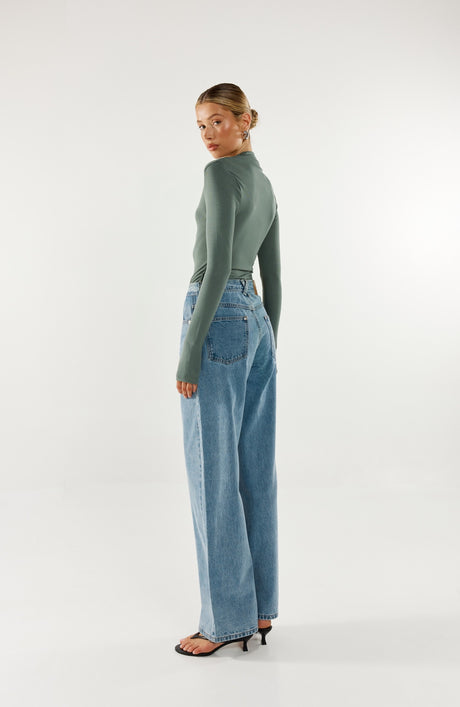 Madison The Label Laury L/S Top - Sage