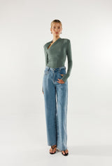 Madison The Label Laury L/S Top - Sage