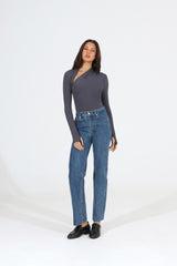 Madison The Label Laury L/S Top - Slate