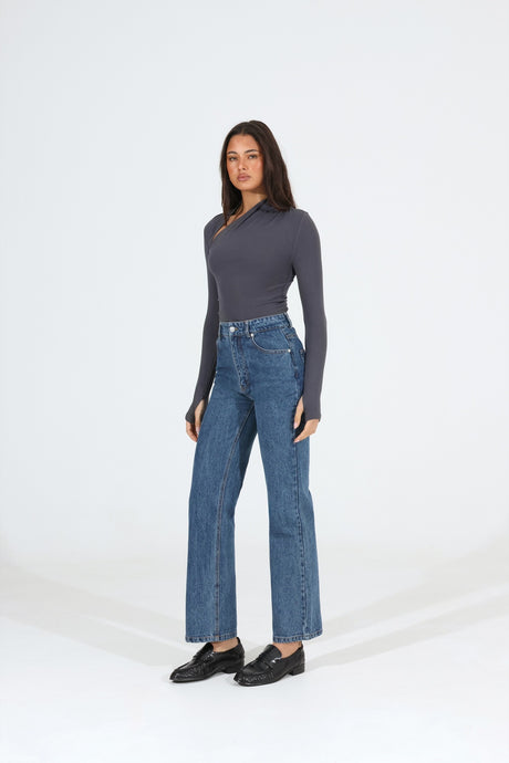 Madison The Label Laury L/S Top - Slate