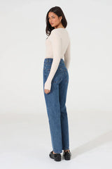 Madison The Label Leanne Long Sleeve Top - Oat