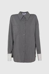 Madison The Label Lyon Shirt - Charcoal Stripe