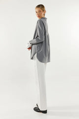 Madison The Label Lyon Shirt - Charcoal Stripe