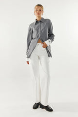 Madison The Label Lyon Shirt - Charcoal Stripe