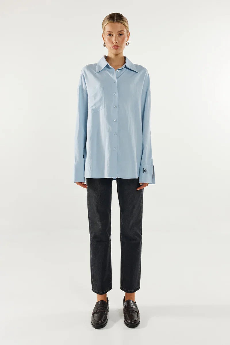 Madison The Label Lyon Shirt - Powder Blue