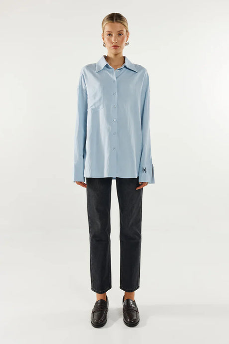 Madison The Label Lyon Shirt - Powder Blue