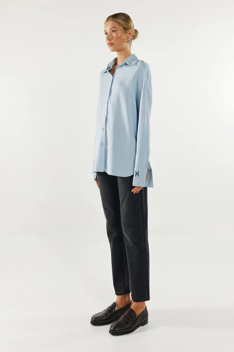 Madison The Label Lyon Shirt - Powder Blue