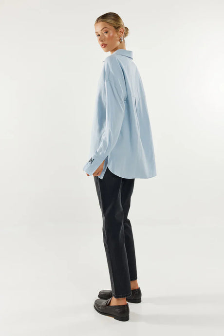 Madison The Label Lyon Shirt - Powder Blue