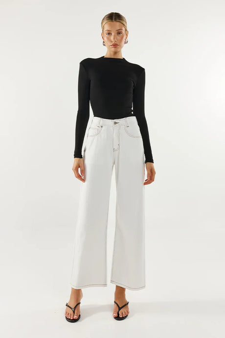Madison The Label Marc Long Sleeve Top - Black