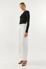 Madison The Label Marc Long Sleeve Top - Black