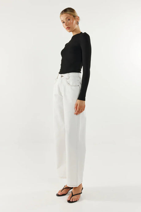 Madison The Label Marc Long Sleeve Top - Black