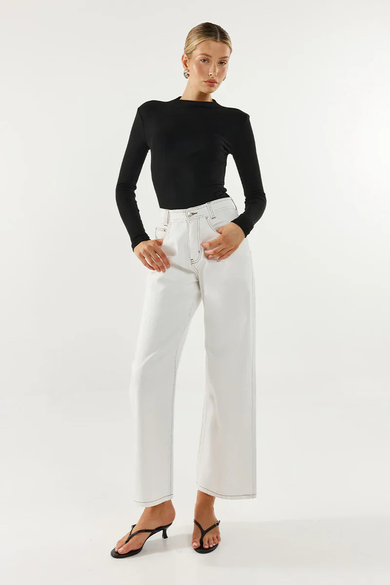 Madison The Label Marc Long Sleeve Top - Black