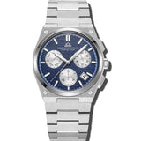 Christophe Duchamp Attitude Chrono - Blue Dial with Silver Case and Silver  Stainless Steel Strap
