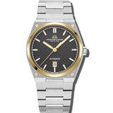 Christophe Duchamp Attitude Auto - Black Dial with Silver & Gold Case and Silver Stainless Steel Strap