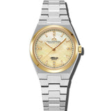 Christophe Duchamp Attitude Double Diamond - Champagne Dial with Silver & Gold Case and Silver Stainless Steel Strap