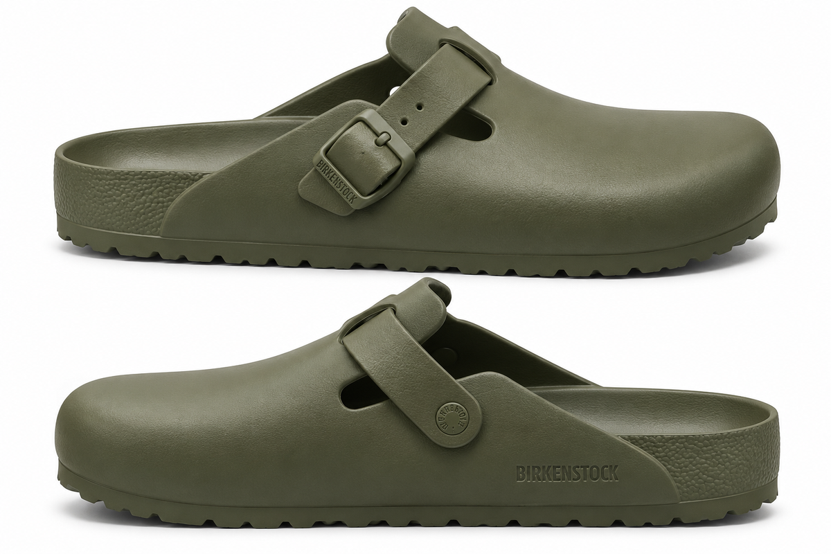 Birkenstock Unisex Boston Eva Calz. N Sandals - Khaki