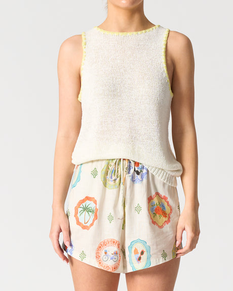 Walnut Melbourne Pasaena tank - White