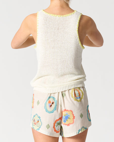 Walnut Melbourne Pasaena tank - White