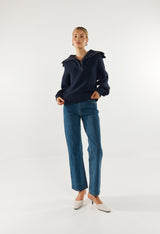 Madison The Label Remy Knit Jumper - Navy