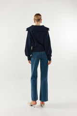 Madison The Label Remy Knit Jumper - Navy