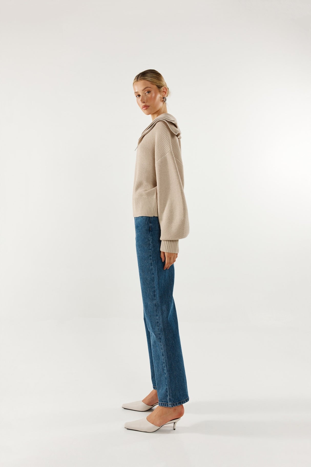 Madison The Label Remy Knit Jumper - Oat