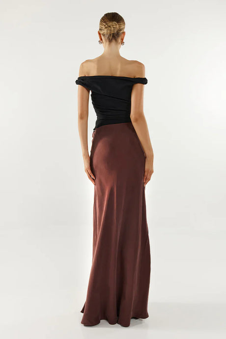 Madison The Label Rheia Maxi Skirt - Chocolate